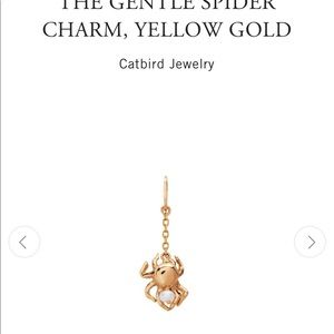 Catbird THE GENTLE SPIDER CHARM, 14K YELLOW GOLD with Pearl